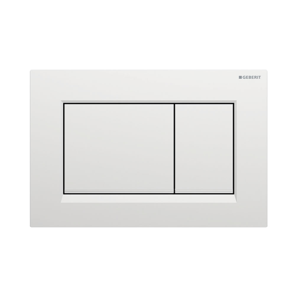 Cutout image of Geberit Sigma20 Matt Chrome / Gloss Chrome Dual Flush Plate